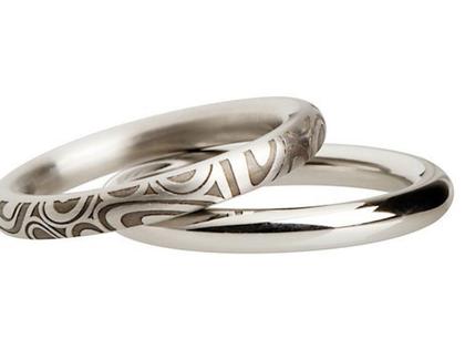Apero Ring Edelstahl 3mm mit Muster – Ringe Ring aus Edelstahl. – Ansicht 2
