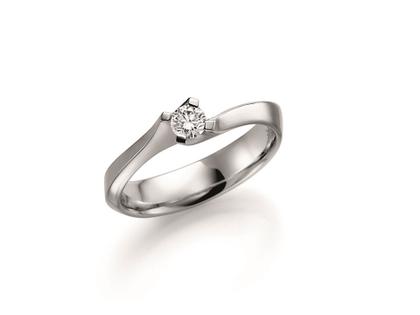 N1 Diamonds Verlobungsring Weißgold  0,20ct – Ringe Ring mit Besatz aus 585 Weißgold.