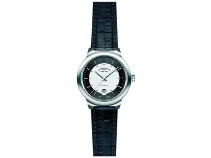 Mühle Glashütte Passagier II anthrazit Herrenuhr mit Datum – Herrenuhren Uhr mit Datum aus Edelstahl. Das Armband ist ein Lederarmband Kroko / Alligator. Der Zifferblatt ist ein Index.