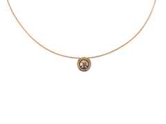 Jörg Heinz (E)Motion Collier Rotgold 42cm mit rosa Mondstein und Brillanten 0,600ct – Halsschmuck Collier aus 750 Rotgold. – Ansicht 2