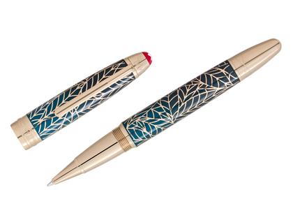 Montblanc Meisterstück Romeo & Juliet Solitaire LeGrand Rollerball Blaugrün limitiert – Schreibgeräte Rollerball aus Edellack und und vergoldet.