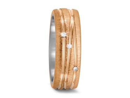 TitanFactory Ti Bronze Partnerring 11 Damenring – Ringe Trauring mit Besatz aus Bronze, Titan und und .
