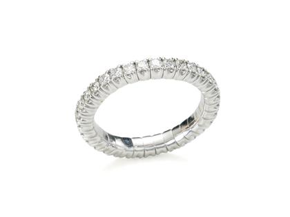 Ringe Ring mit Besatz aus 750 Weißgold.