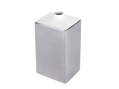 Meissen Vase Cosmopolitan rechteckig 15,5cm Platin – Porzellanwaren Porzellanvase in silber und aus platiniert und Porzellan.
