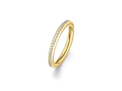 Henrich & Denzel Mikado Soft Ring Gelbgold mit Brillanten – Ringe Ring mit Besatz aus 750 Gelbgold.