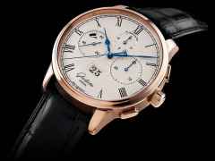 Glashütte Original Senator Chronograph Panoramadatum Automatik Rotgold 42mm weißes Zifferblatt schwarzes Lederband – Herrenuhren Chronograph aus 750 Rotgold. Das Gehäuse ist rund und roségold. Das Lederarmband Kroko / Alligator ist schwarz. Das Zifferblatt ist römisch und weiß. – Ansicht 2