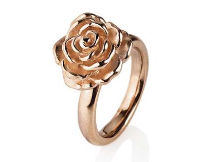 Drachenfels Design Rosenregen Ring Mittlerer Ring Silber rosé – Ringe Ring aus 925 Silber und und vergoldet.