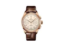 Breitling Premier B09 Chronograph 40 Automatik Rotgold silbernes Zifferblatt braunes Lederband – Herrenuhren Chronograph aus 750 Rotgold. Das Gehäuse ist rund und roségold. Das Lederarmband Kroko / Alligator ist braun. Das Zifferblatt ist arabisch Index und silber.