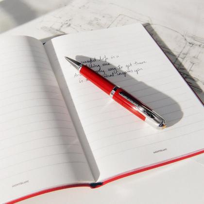Montblanc Special Edition Great Characters Enzo Ferrari Kugelschreiber – Schreibgeräte Kugelschreiber in rot und aus Edelharz und platiniert. – Ansicht 5