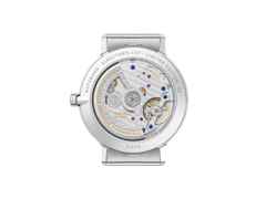 Nomos Glashütte Autobahn neomatik Automatik 41 mm Datum Director's Cut Limited Edition A3 – Herrenuhren Uhr mit Datum aus Edelstahl. Das Gehäuse ist rund und silber. Das Edelstahlarmband ist silber. Das Zifferblatt ist arabisch Index und weiß. – Ansicht 5