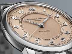 Frederique Constant Classics Premiere Automatik Edelstahl 38,5mm beiges Zifferblatt Metallband – Herrenuhren Uhr ohne Datum aus Edelstahl. Das Gehäuse ist rund und silber. Das Edelstahlarmband ist silber. Das Zifferblatt ist arabisch und beige. – Ansicht 5