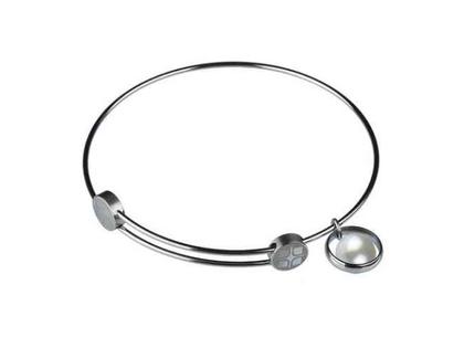 Ernstes Design A214.WHP Armreif – Armschmuck Armreif aus Edelstahl.
