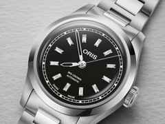 Oris Big Crown Automatik Edelstahl 34mm schwarzes Zifferblatt mit Diamanten Metallband – Damenuhren Uhr ohne Datum aus Edelstahl. Das Gehäuse ist rund und silber. Das Edelstahlarmband ist silber. Das Zifferblatt ist ein Index in schwarz. – Ansicht 2