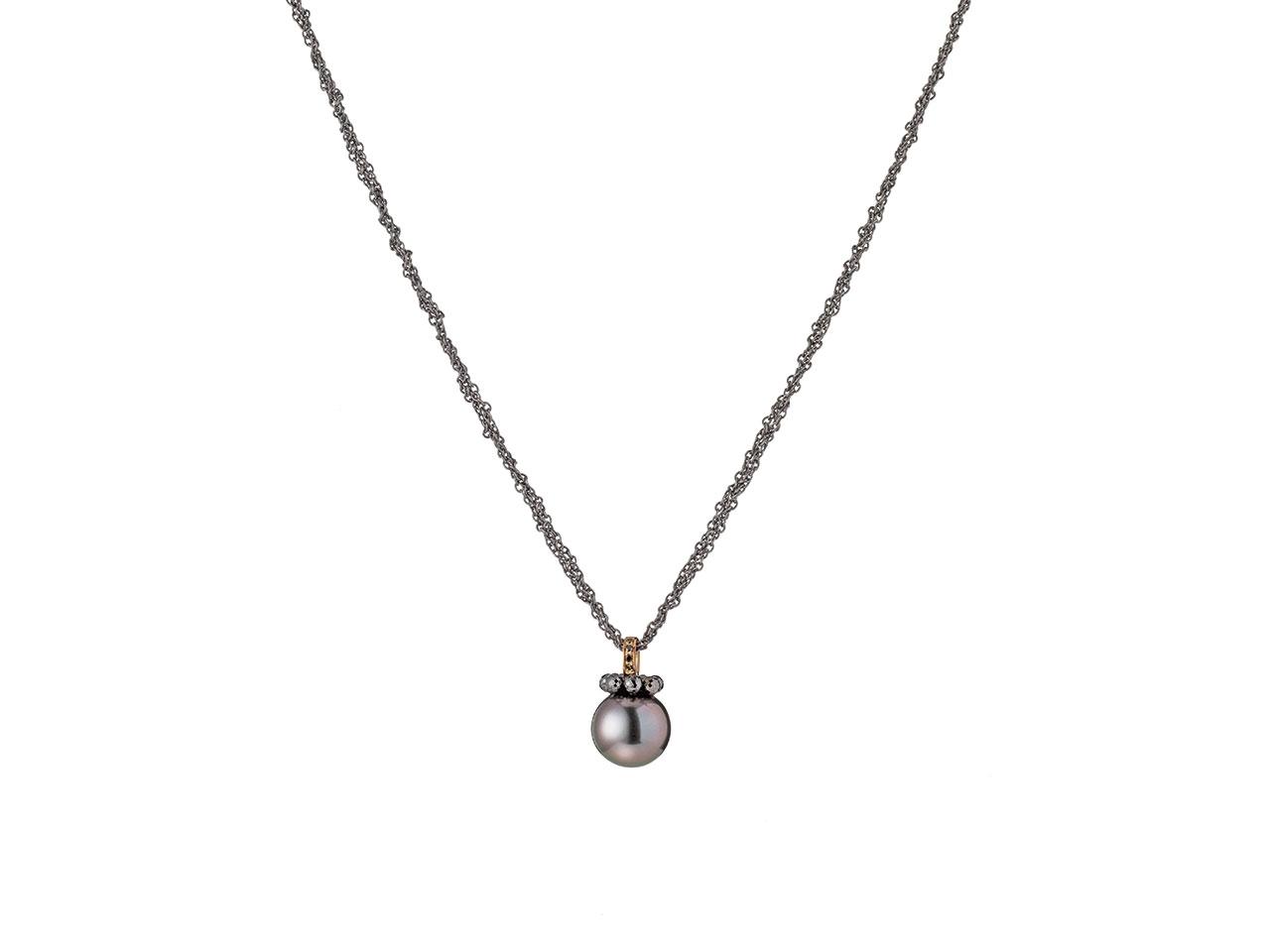 Gellner Rendezvous Collier Silber schwarz rhodiniert 135 Jahre Juwelier Roller Limited Edition – Halsschmuck Collier aus 750 Rotgold, 925 Silber und und rhodiniert. – Ansicht 2