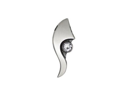 Nordform Design 19 Anhänger mit Bergkristall – Anhänger Anhänger mit Besatz aus 925 Silber.