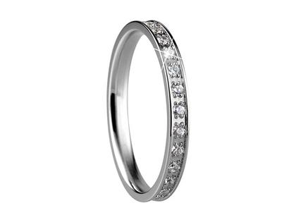 Bering Arctic Symphony Innenring schmal Zirkonia rundum Edelstahl – Ringe Ring mit Besatz aus Edelstahl.