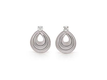 Cammilli Firenze Velaa Star Ohrhänger White Ice Gold mit Brillanten 0,120ct – Ohrschmuck Ohrstecker aus 750 Weißgold.