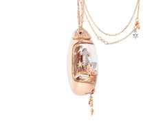 Capolavoro Billion Dreams Snow Globe-Collier Roségold "Lucky Stars" – Halsschmuck Collier aus 750 Rotgold, 750 Weißgold und und . – Ansicht 2