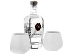 Meissen Geschenk-Set Juniper Jack London Dry Gin mit zwei Becher weiß – Porzellanwaren Tafelporzellan in weiß und aus Porzellan.