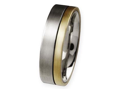 Ernstes Design Ring Nr. 303 R51 – Ringe Ring aus 750 Gelbgold, Edelstahl und und .