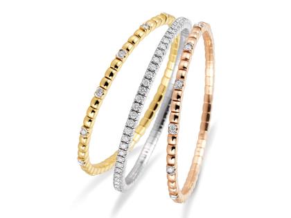 Silhouette Schmuck Tennis Flex Armband 13 Brillanten Weißgold – Armschmuck Armband aus 750 Weißgold. – Ansicht 2