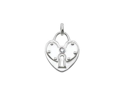 Thomas Sabo Sweet Diamonds Schloss – Anhänger Anhänger mit Besatz aus 925 Silber.