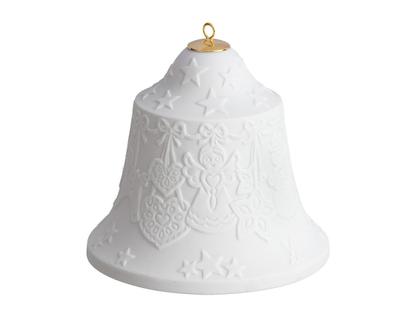 Meissen Baumschmuck Glocke Lebkuchenkette – Porzellanwaren Porzellandekoration in weiß und aus Porzellan und vergoldet.