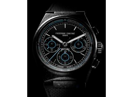 Frederique Constant X Bamford Watch Department Highlife Chronograph Automatik Titan 41mm schwarzes Zifferblatt schwarzes Kautschukband limitiert – Herrenuhren Chronograph aus Edelstahl, Kautschuk, PVD beschichtet und Titan. Das Gehäuse ist rund und schwarz. Das Kautschuk / Kunststoff / Silikon Armband ist schwarz. Das Zifferblatt ist ein Index in schwarz. – Ansicht 7