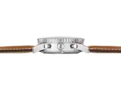 Sinn Spezialuhren 903 St II G Navigationschronograph Automatik Edelstahl 41mm grünes Zifferblatt braunes Lederband – Herrenuhren Chronograph aus Edelstahl und Leder. Das Gehäuse ist rund und silber. Das Lederarmband ist braun. Das Zifferblatt ist arabisch Index und grün. – Ansicht 2