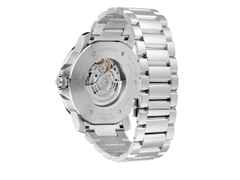 Mühle Glashütte 29er Big Automatik Edelstahl 42,4mm weißes Zifferblatt Metallband – Herrenuhren Uhr mit Datum aus Edelstahl. Das Gehäuse ist rund und silber. Das Edelstahlarmband ist silber. Das Zifferblatt ist ein Index in weiß. – Ansicht 2