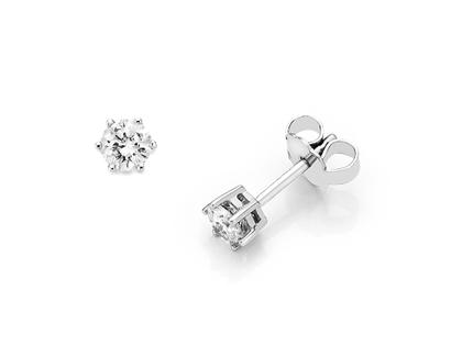 N1 Diamonds Ohrstecker 6er Krappe Weißgold 0,50ct – Ohrschmuck Ohrstecker aus 585 Weißgold.