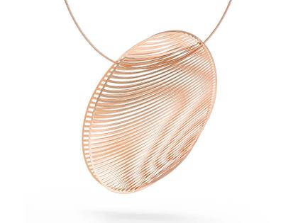 Niessing Mirage Anhänger oval 80mm Classic Red – Anhänger Anhänger ohne Besatz aus 750 Rotgold.