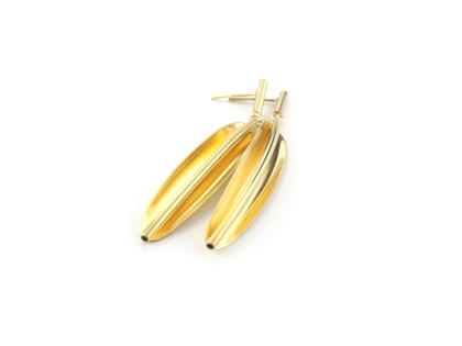 Maria Rzewuska Ohrhänger Silber vergoldet 6cm – Ohrschmuck Ohrhänger aus 925 Silber und und vergoldet. – Ansicht 2