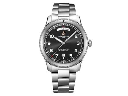 Breitling Aviator 8 Automatic Day Date 41 schwarz Metallband kaufen