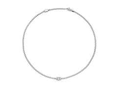 Fope Eka Tiny Collier Weißgold 43cm mit 3 Weißgold-Ronden und Brillanten 0,18ct – Halsschmuck Collier aus 750 Weißgold.