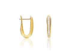 Nanis Libera  Creolen Gelbgold mit Brillanten  klein – Ohrschmuck Creolen aus 750 Gelbgold.
