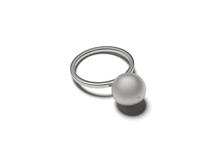 Niessing Now Galaxy  Ring 10mm Lava matt mit Brillant – Ringe Ring mit Besatz aus Silber-Gold Legierung - 90 S.