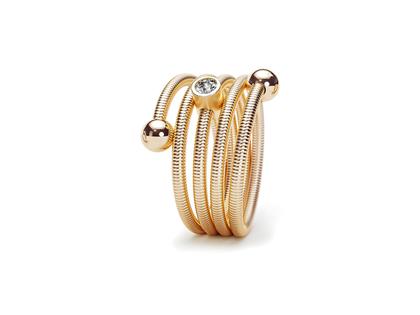 Niessing Colette C Embrace Ring mit Fassung 4-fach Fine Rose – Ringe Ring mit Besatz aus 750 Gelbgold.
