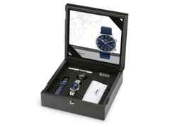 Sinn Spezialuhren 6033 B Frankfurter Finanzplatzuhr Limited Edition Automatik Edelstahl 34mm blaues Zifferblatt Metallband – Herrenuhren Uhr mit Datum aus Edelstahl. Das Gehäuse ist rund und silber. Das Edelstahlarmband ist silber. Das Zifferblatt ist arabisch Index und blau. – Ansicht 10