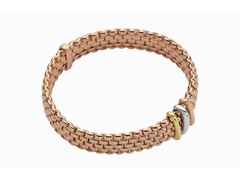 Fope Panorama Armband  mit 3 Ronden   Rosegold – Armschmuck Armband aus 750 Rotgold.