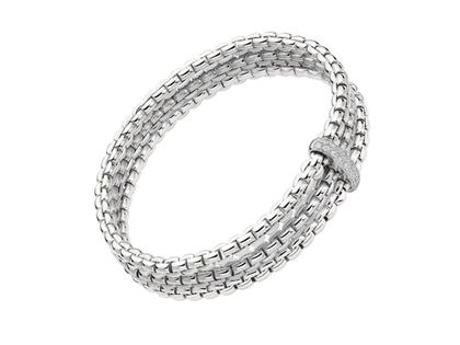 Fope Eka Flex'It Armband Weißgold mit Brillanten – Armschmuck Armreif aus 750 Weißgold.