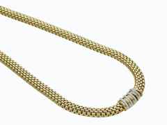 Fope Panorama Collier  mit 9 Ronden Gelbgold mit Brillanten – Halsschmuck Collier aus 750 Gelbgold.