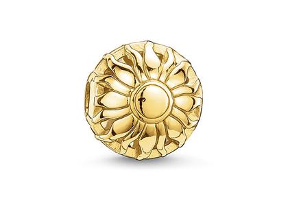 Thomas Sabo Karma K0015 Bead Silber gelbvergoldet Sonnenaufgang – Anhänger Anhänger ohne Besatz aus 925 Silber und und vergoldet.