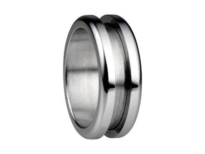 Bering Arctic Symphony Außenring schmal blank Edelstahl – Ringe Ring aus Edelstahl.