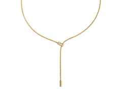 Fope Aria  Y-Collier Gelbgold längenverstellbar mit Brillanten 0,110ct – Halsschmuck Collier aus 750 Gelbgold.