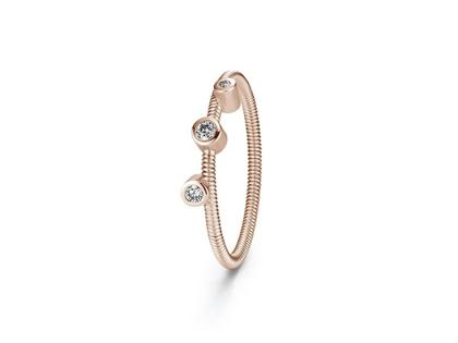 Niessing Artist  Ring mit 3 Brillanten Rosewood – Ringe Ring mit Besatz aus 750 Weißgold.