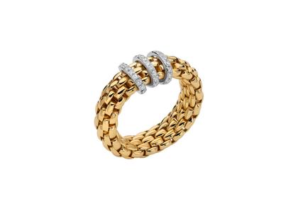 Fope Vendôme Flex'It Ring Gelbgold und Weißgold mit Brillanten – Ringe Ring mit Besatz aus 750 Gelbgold, 750 Weißgold und und .