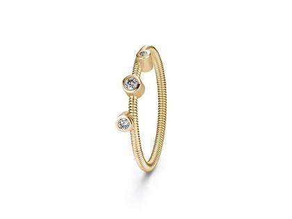 Niessing Artist  Ring mit 3 Brillanten Classic Yellow – Ringe Ring mit Besatz aus 750 Gelbgold.