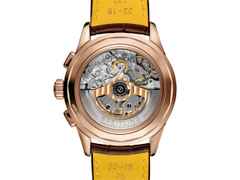 Breitling Premier B25 Datora 42 Chronograph Automatik Rotgold silbernes Zifferblatt braunes Lederband – Herrenuhren Chronograph aus 750 Rotgold. Das Gehäuse ist rund und roségold. Das Lederarmband Kroko / Alligator ist braun. Das Zifferblatt ist arabisch Index und silber. – Ansicht 2