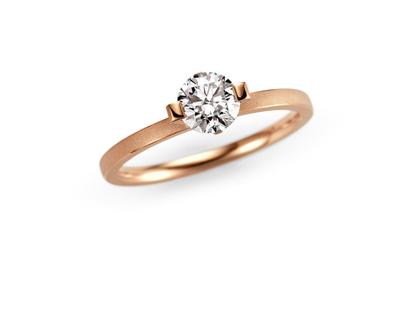 Ringe Ring mit Besatz aus 750 Rotgold.